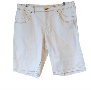 Cato White Denim Shorts Size 16W NWT
